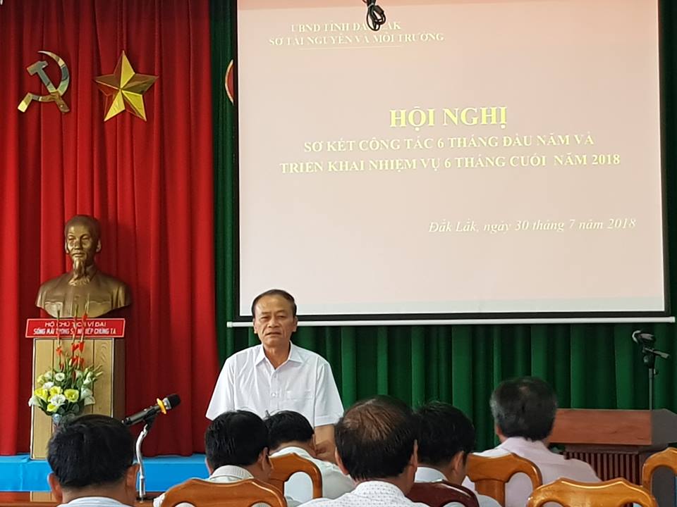 Sở Tài nguyên và Môi trường tổ chức Hội nghị sơ kết công tác 6 tháng đầu năm và triển khai nhiệm vụ 6 tháng cuối năm 2018