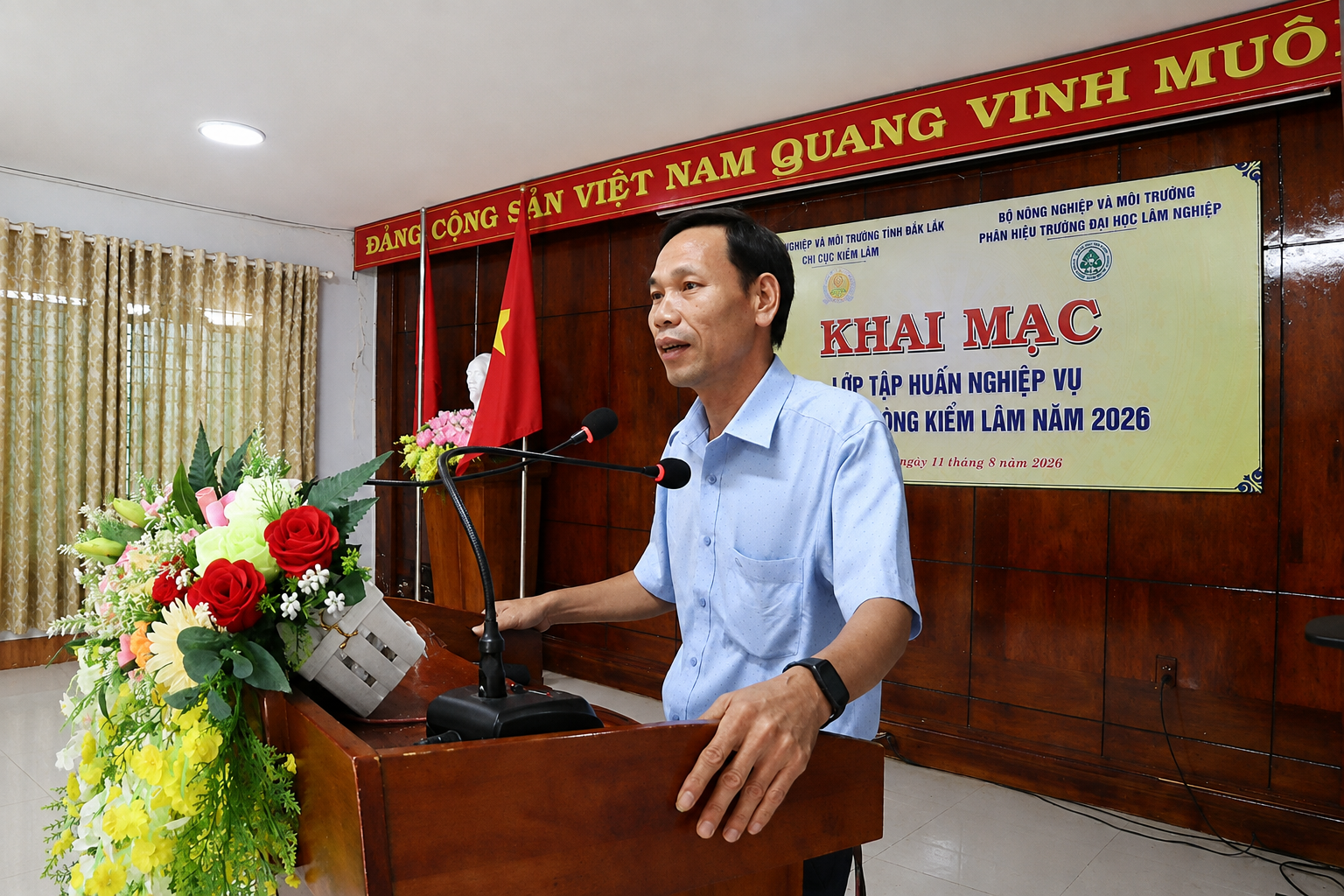 Chi cục Kiểm lâm tỉnh Đắk Lắk tổ chức khai mạc hai lớp tập huấn chuyên môn, nghiệp vụ năm 2026