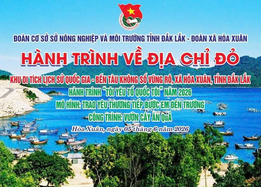 ĐOÀN CƠ SỞ SỞ NÔNG NGHIỆP VÀ MÔI TRƯỜNG - HÀNH TRÌNH VỀ ĐỊA CHỈ ĐỎ – HÀNH TRÌNH "TÔI YÊU TỔ QUỐC" TÔI NĂM 2026